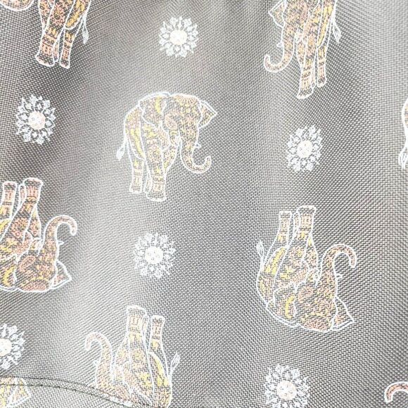 American Eagle Painted Elephant Print Canvas Backpack Gray Pink - Picture 2 of 7